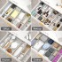 HiYZ Expandable Drawer Dividers with Inserts - Large Kitchen Utensils Drawer Divider - Adjustable Drawer Organizers Separators for Tools,Dresser,8 Dividers(12.9"-22.8") with 16 Inserts(3.9"-7.1")